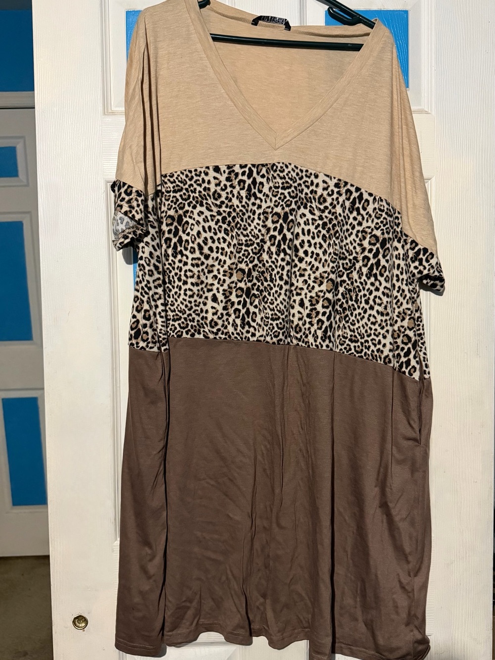 BloomChic V-Neck dress in Light Beige